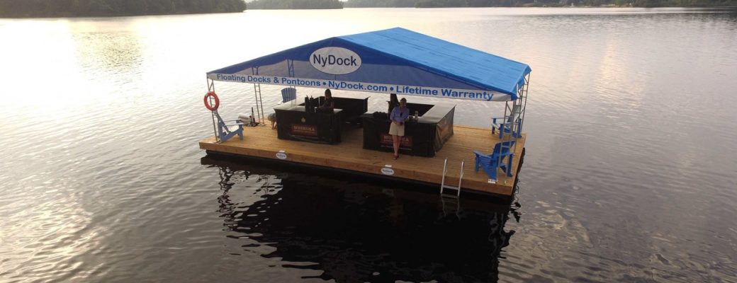 Nydock Floating Coffee Bar Nydock Floating Docks Pontoons Pipefusion In Huntsville Ontario Muskoka