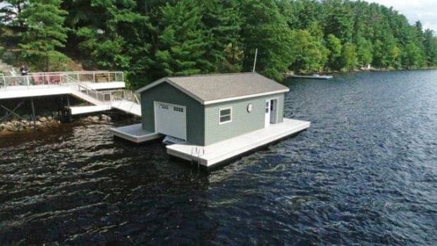 floating boathouse