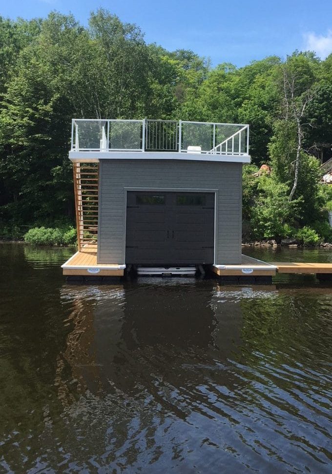 floating boathouse